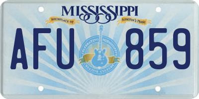 MS license plate AFU859