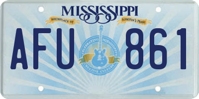 MS license plate AFU861