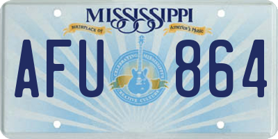 MS license plate AFU864