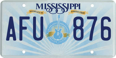 MS license plate AFU876