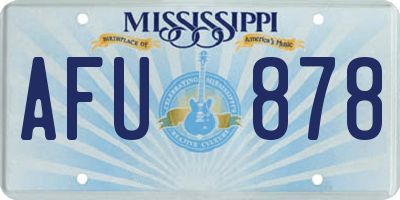 MS license plate AFU878