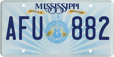 MS license plate AFU882