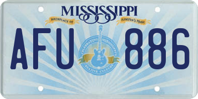 MS license plate AFU886