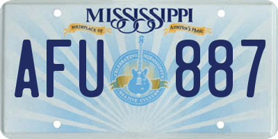 MS license plate AFU887