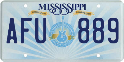 MS license plate AFU889
