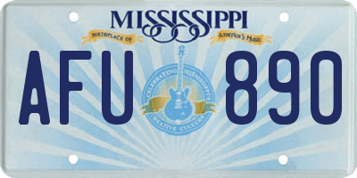 MS license plate AFU890