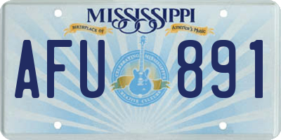 MS license plate AFU891