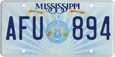 MS license plate AFU894