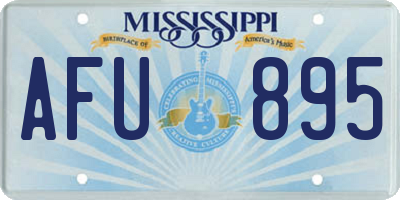 MS license plate AFU895
