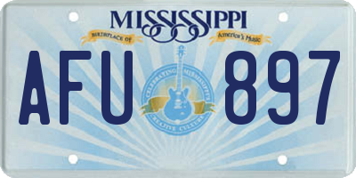 MS license plate AFU897