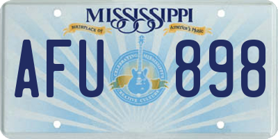 MS license plate AFU898