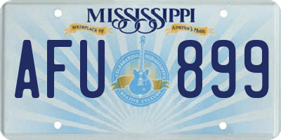 MS license plate AFU899