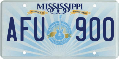 MS license plate AFU900