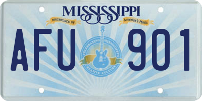 MS license plate AFU901