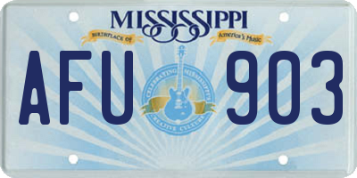 MS license plate AFU903