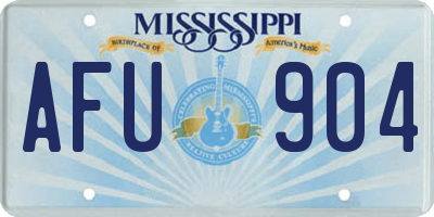 MS license plate AFU904