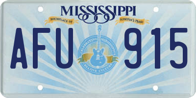 MS license plate AFU915