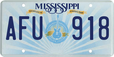 MS license plate AFU918