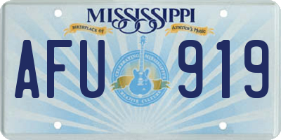 MS license plate AFU919