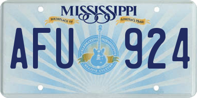 MS license plate AFU924