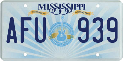 MS license plate AFU939
