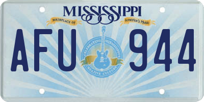 MS license plate AFU944