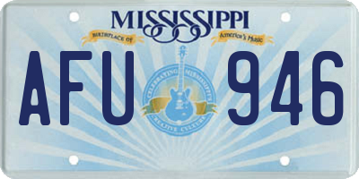 MS license plate AFU946