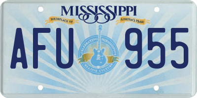 MS license plate AFU955
