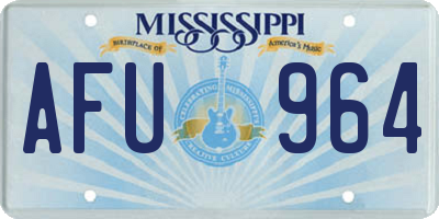 MS license plate AFU964