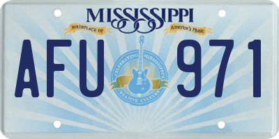 MS license plate AFU971