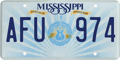 MS license plate AFU974