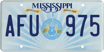 MS license plate AFU975