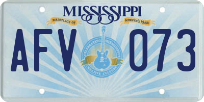 MS license plate AFV073
