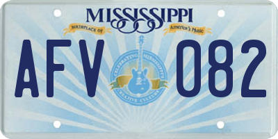 MS license plate AFV082