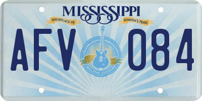 MS license plate AFV084