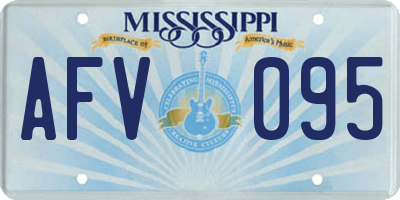 MS license plate AFV095