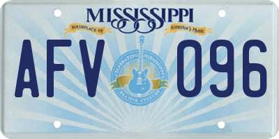 MS license plate AFV096