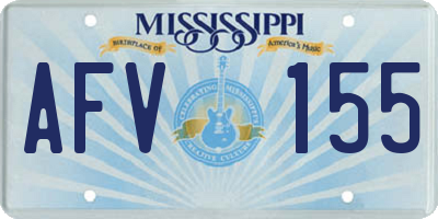 MS license plate AFV155
