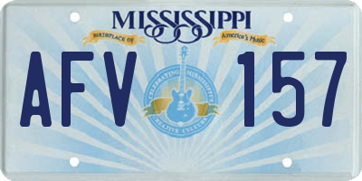 MS license plate AFV157