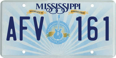 MS license plate AFV161