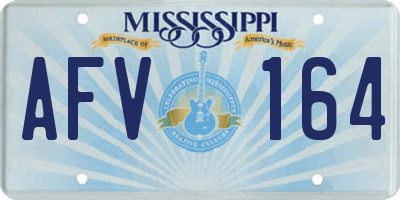 MS license plate AFV164