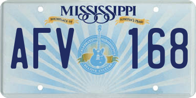 MS license plate AFV168