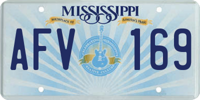 MS license plate AFV169