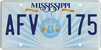 MS license plate AFV175