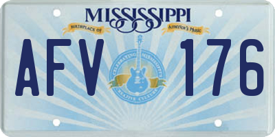MS license plate AFV176