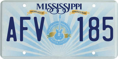 MS license plate AFV185