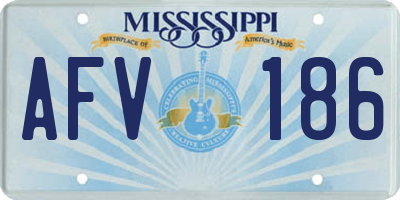 MS license plate AFV186