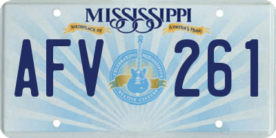 MS license plate AFV261