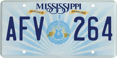 MS license plate AFV264