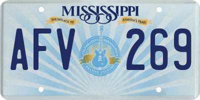 MS license plate AFV269